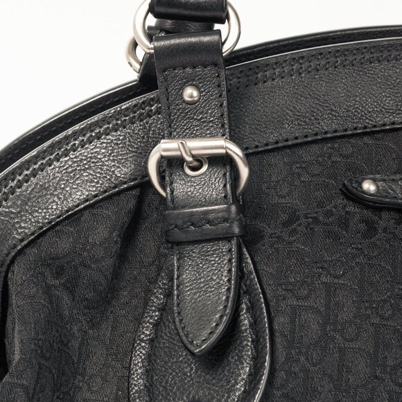 Christian Dior My Dior Black Logo-Jacquard Frame Bag - Picture 8 of 14